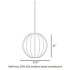 KnitWit Pendant Light Wit Pendant Light Sandstone / Medium: 23.6 in diameter Knit OPEN BOX