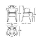 Pipe Outdoor Stacking Armchair