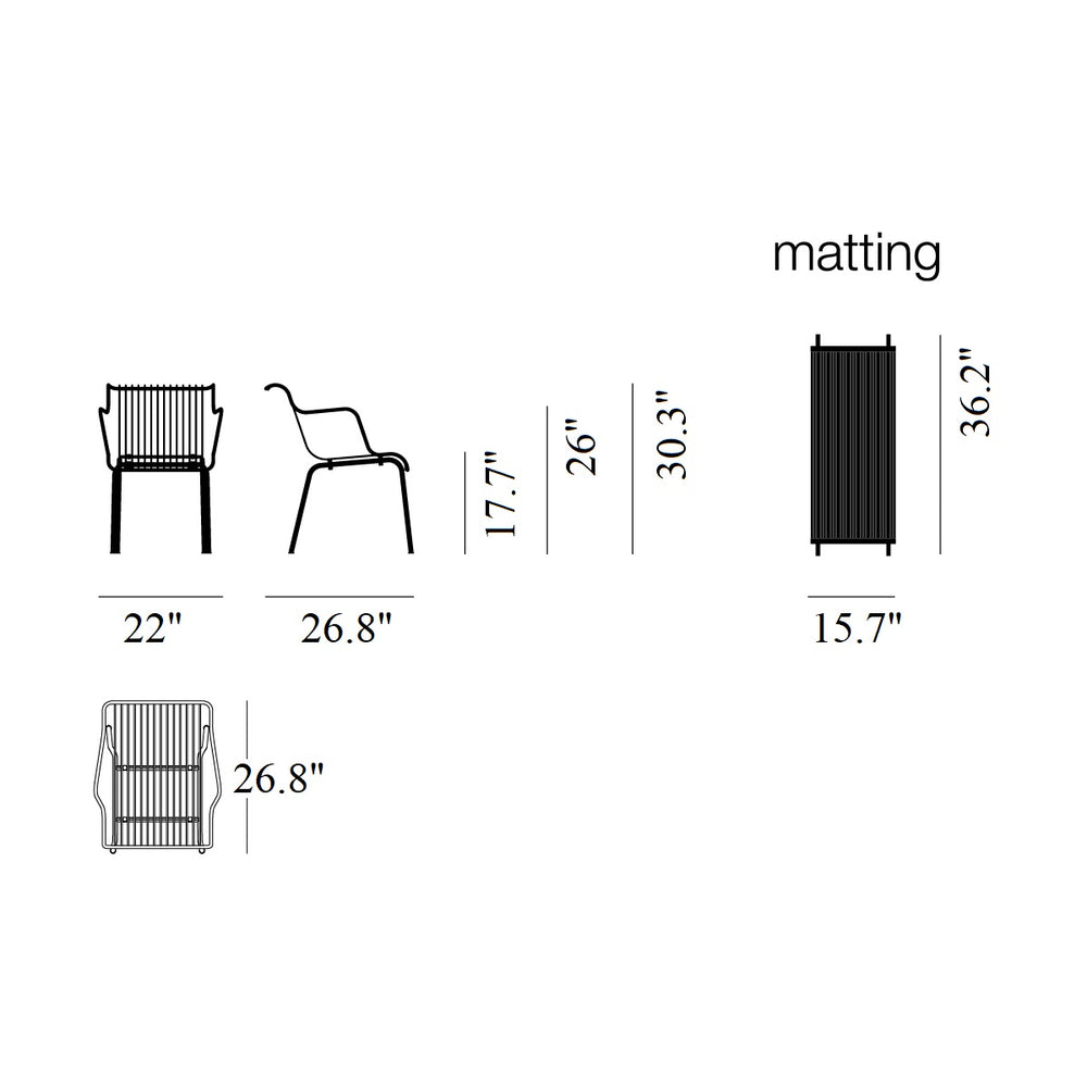 South Outdoor Stackable Armchair