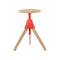 The Wild Bunch Jerry Stool  option Natural 7011 / Red 1782 C