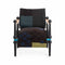Twain Hella Low Lounge Chair  option Torri Lana side B / Blue/ Beech Black