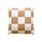 Checkerboard Pillow Cover  option Terra Brown / White