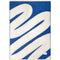 Swirl Blanket  option Cobalt Blue / White