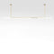 Ambrosia Suspension Light  option Matte Gold / XLarge: 124 in width