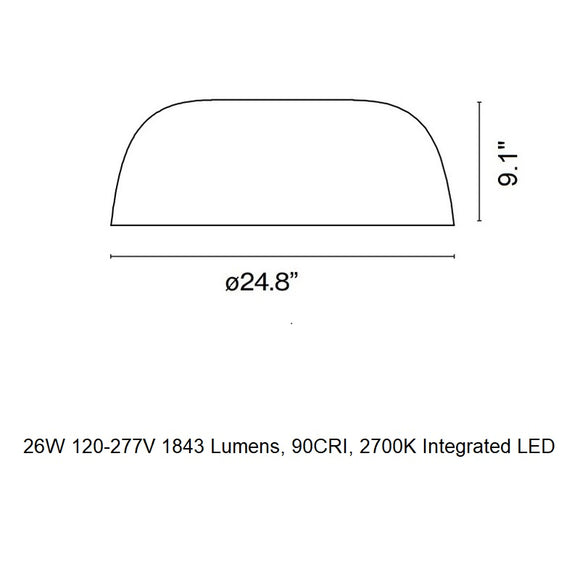 Djembe C 65 LED Flush Mount