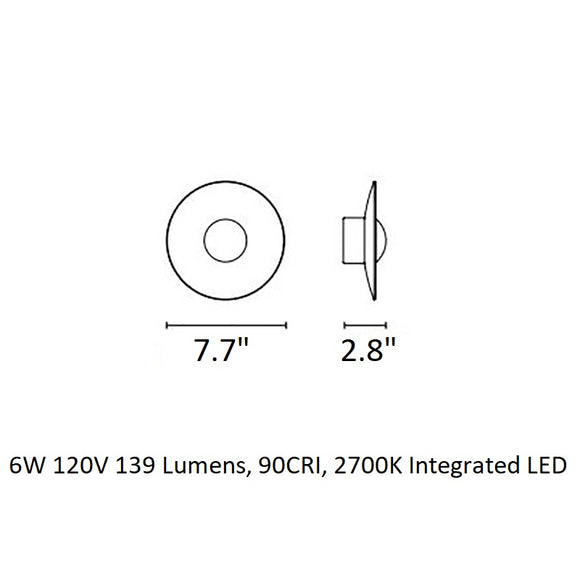 Ginger LED Flush Mount Wall Light