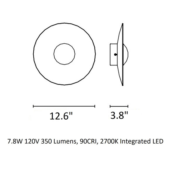 Ginger LED Flush Mount Wall Light