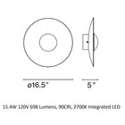 Ginger LED Flush Mount Wall Light