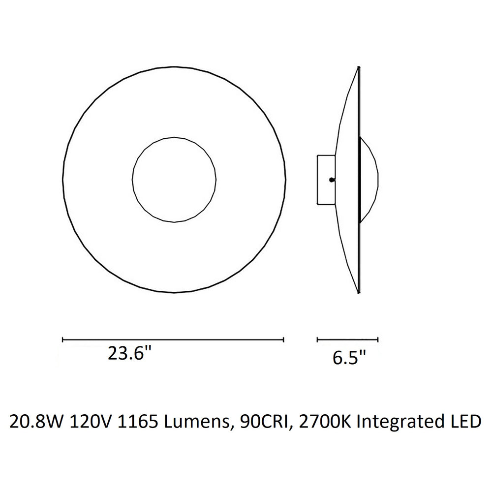 Ginger LED Flush Mount Wall Light