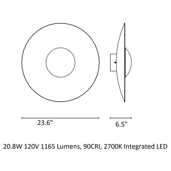 Ginger LED Flush Mount Wall Light