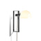 Lauro A Wall Light  option Chromed Steel / White