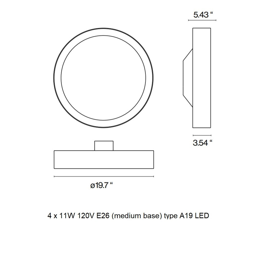 Plaff-on! Flush Mount