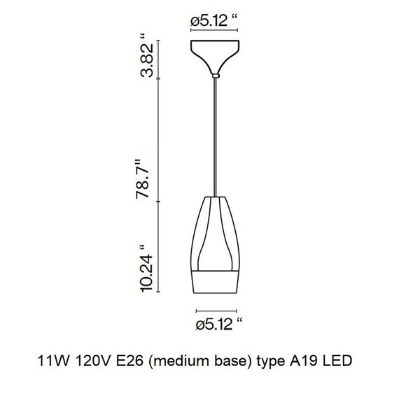 Pleat Box Pendant Light
