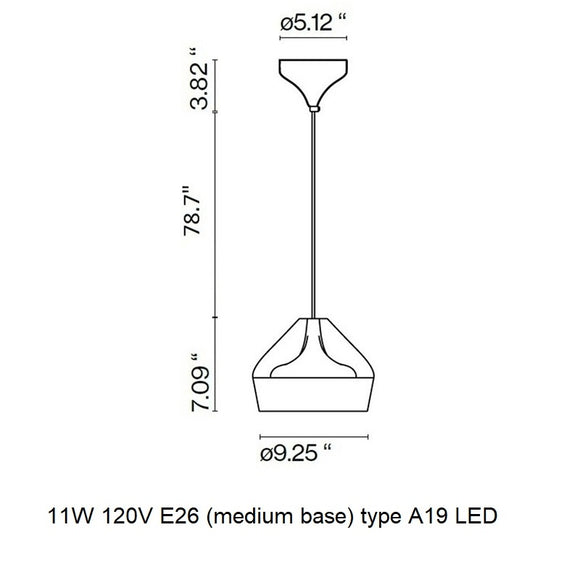 Pleat Box Pendant Light