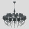 Eva S20 Chandelier  option Dark Grey