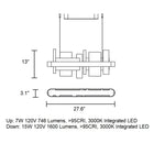 Honice LED Linear Pendant Light