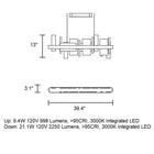Honice LED Linear Pendant Light