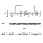 Honice LED Linear Pendant Light