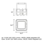 Honice Square LED Pendant Light