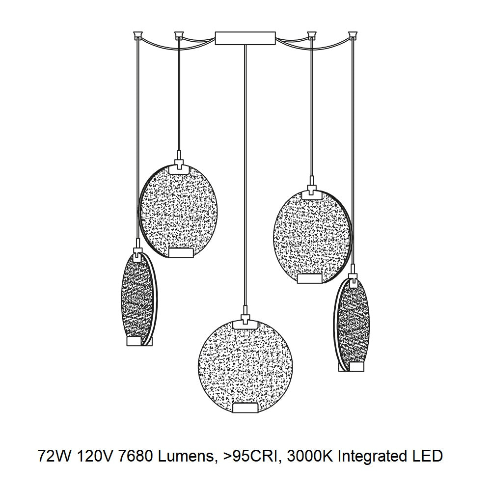 Horo LED Multi-Light Pendant Light