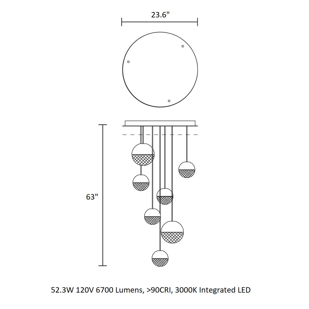Iglu LED Multi-Light Pendant Light