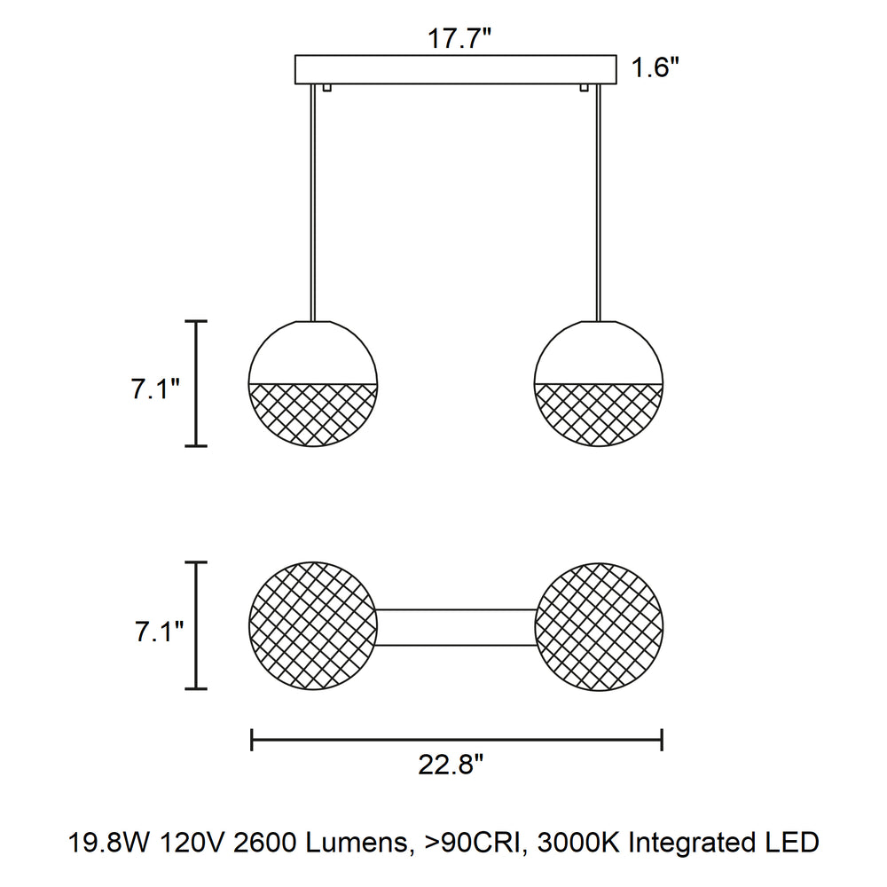 Iglu Linear LED Pendant Light