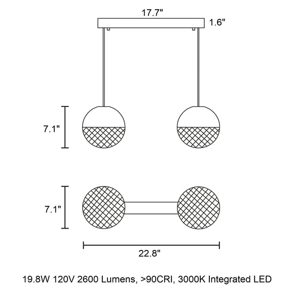 Iglu Linear LED Pendant Light