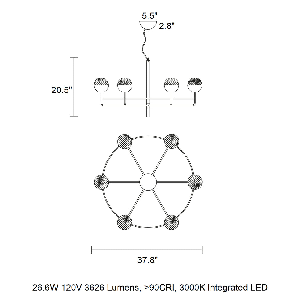 Iglu Round LED Chandelier
