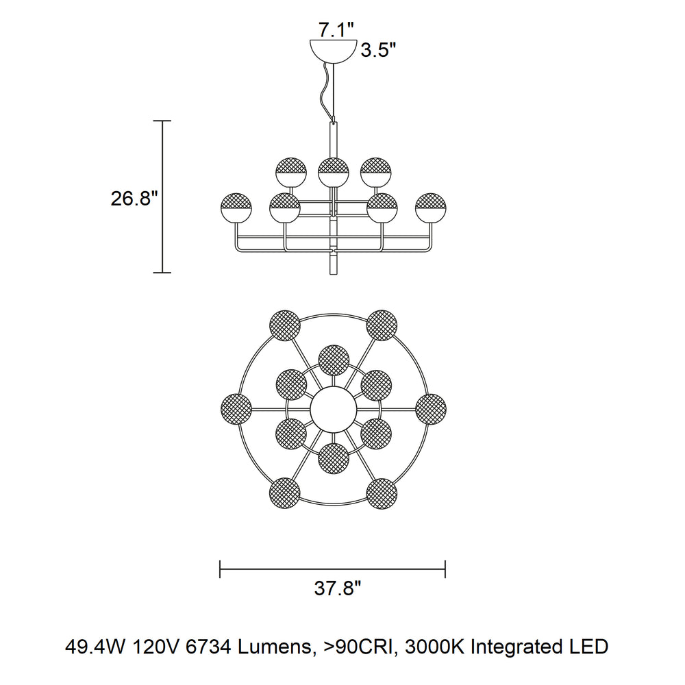 Iglu Round LED Chandelier