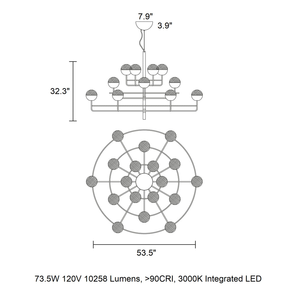 Iglu Round LED Chandelier