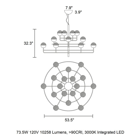 Iglu Round LED Chandelier
