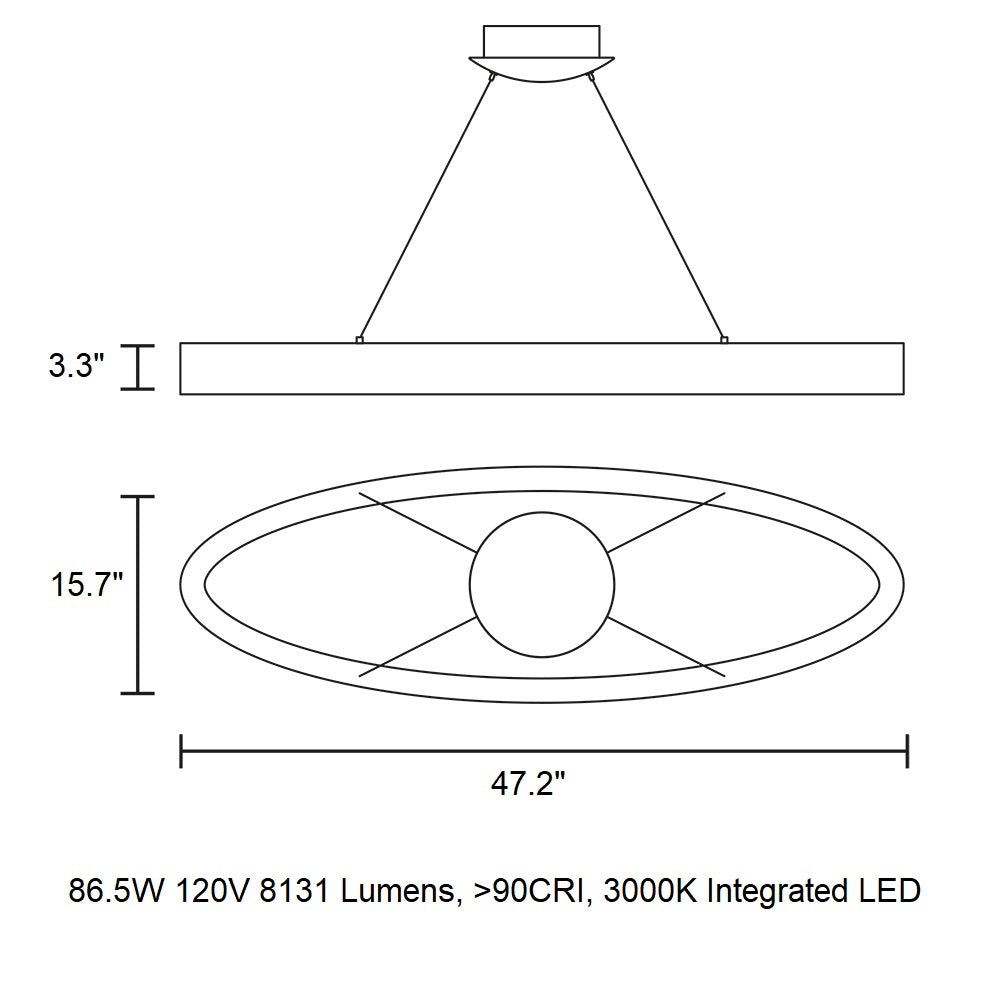 Libe Oval LED Pendant Light