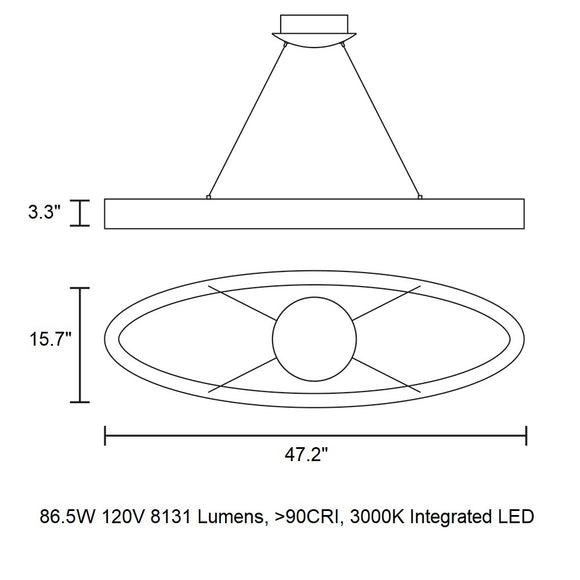 Libe Oval LED Pendant Light