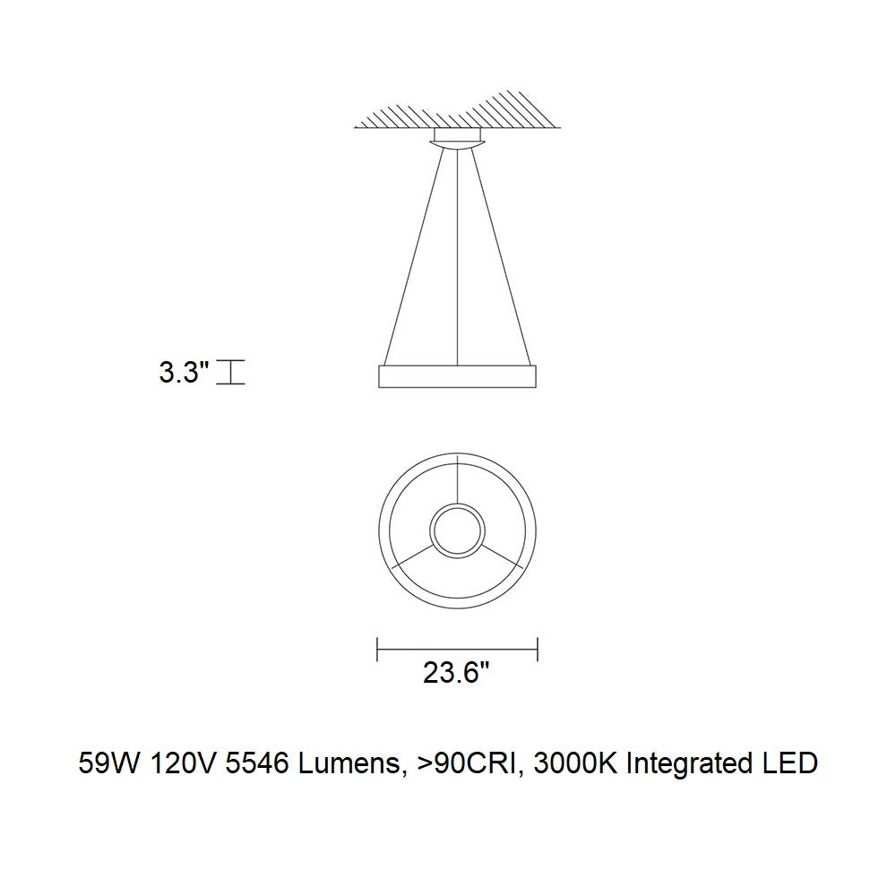 Libe Round LED Pendant Light