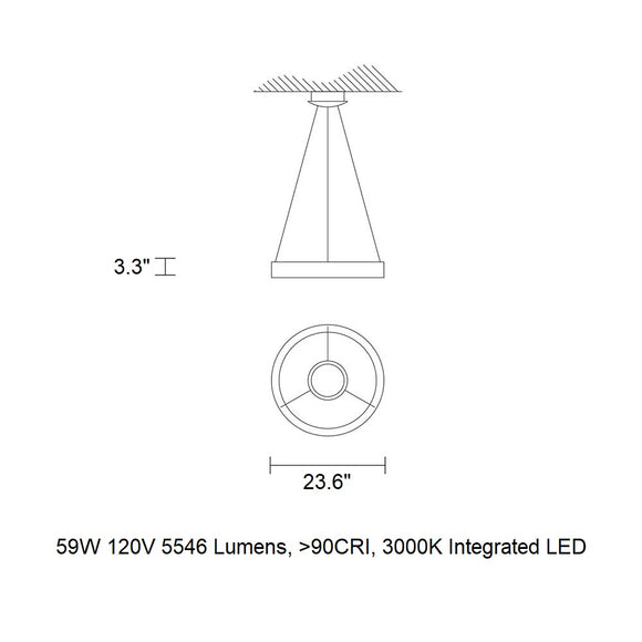 Libe Round LED Pendant Light