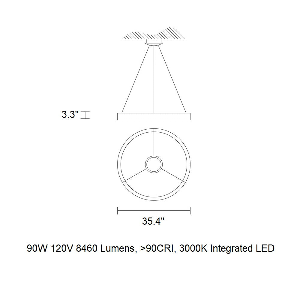 Libe Round LED Pendant Light