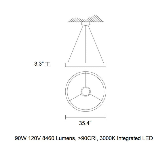 Libe Round LED Pendant Light