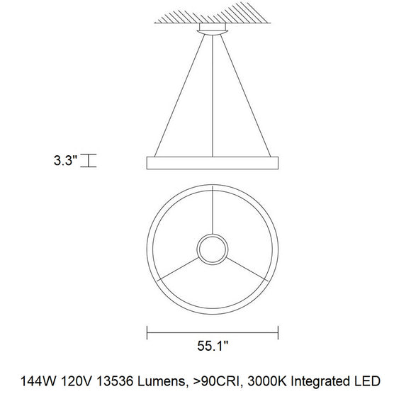 Libe Round LED Pendant Light