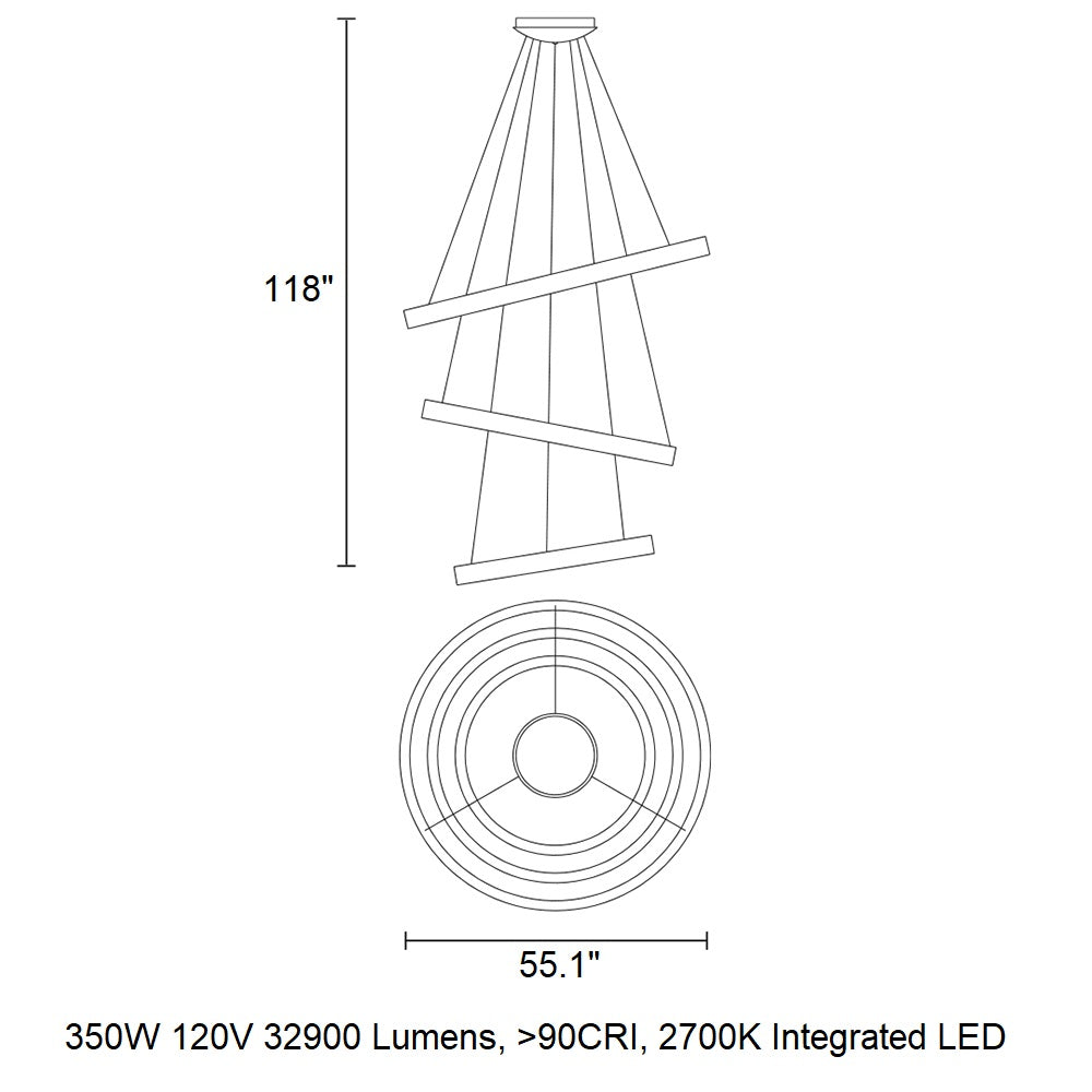 Libe Triple LED Pendant Light