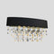Ola Wall Sconce  option Matte Black / Smoky Crystal