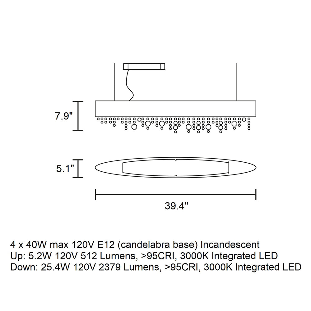 Ola Oval Large Pendant Light
