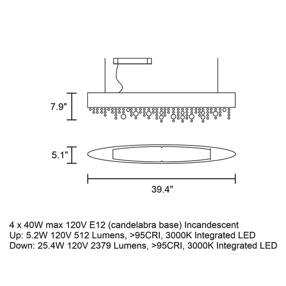 Ola Oval Large Pendant Light