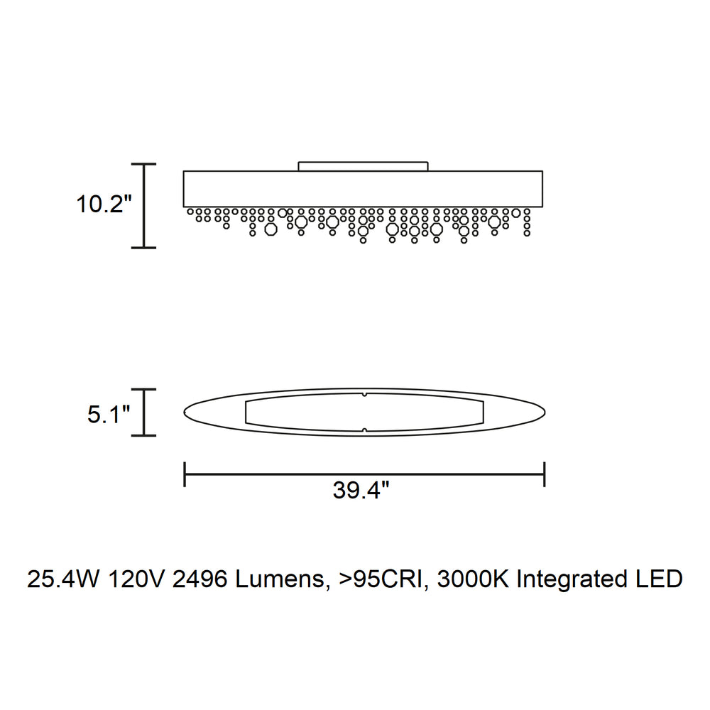 Ola Oval Flush Mount