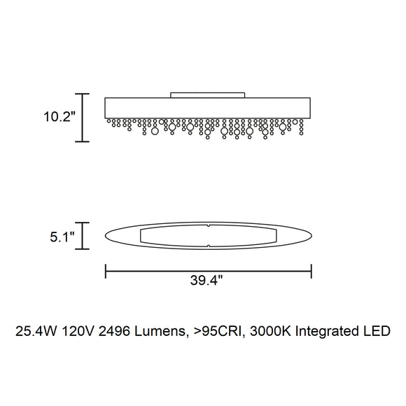 Ola Oval Flush Mount