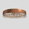 Ola Round Flush Mount  option Copper Leaf / Copper Crystal