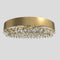 Ola Round Flush Mount  option Gold Leaf / Amber Crystal