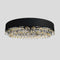 Ola Round Flush Mount  option Matte Black / Smoky Crystal