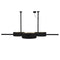 Sound LED Linear Pendant Light  option Matte Black / Brushed Brass