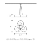 Sound LED Multi-Light Pendant Light