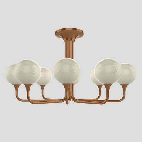 Tee Oval Semi Flush Mount